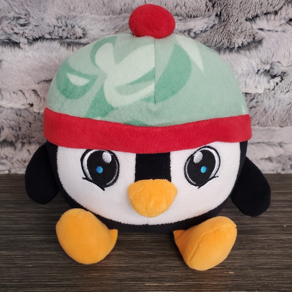 American Greetings Penguin Plush Soft 6" Stuffed Christmas Animal Winter Hat